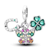 Lucky Clover and Butterfly Charm