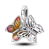 Multicolour Double Butterfly Charm