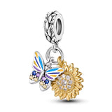 Butterfly and Sunflower Charm