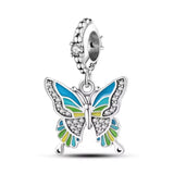 Blue and Green Butterfly Charm