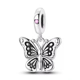 Black and White Butterfly Charm