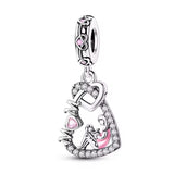 Pink Mermaid and Shell Charm
