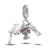 Wine Glass Grapes and Bottle Charm