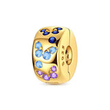 Golden Colourful Butterfly Spacer Charm