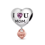 I Love You Mum Heart Charm