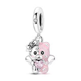Pink Puppy Dangle Charm