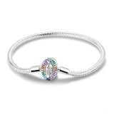 Colourful Religious Medal Clasp Charm Bracelet