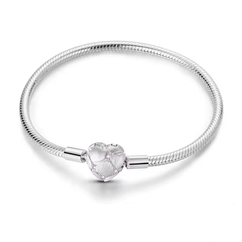 Round Faceted Clasp Charm Bracelet