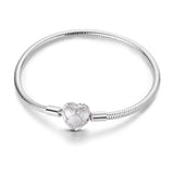 Round Faceted Clasp Charm Bracelet