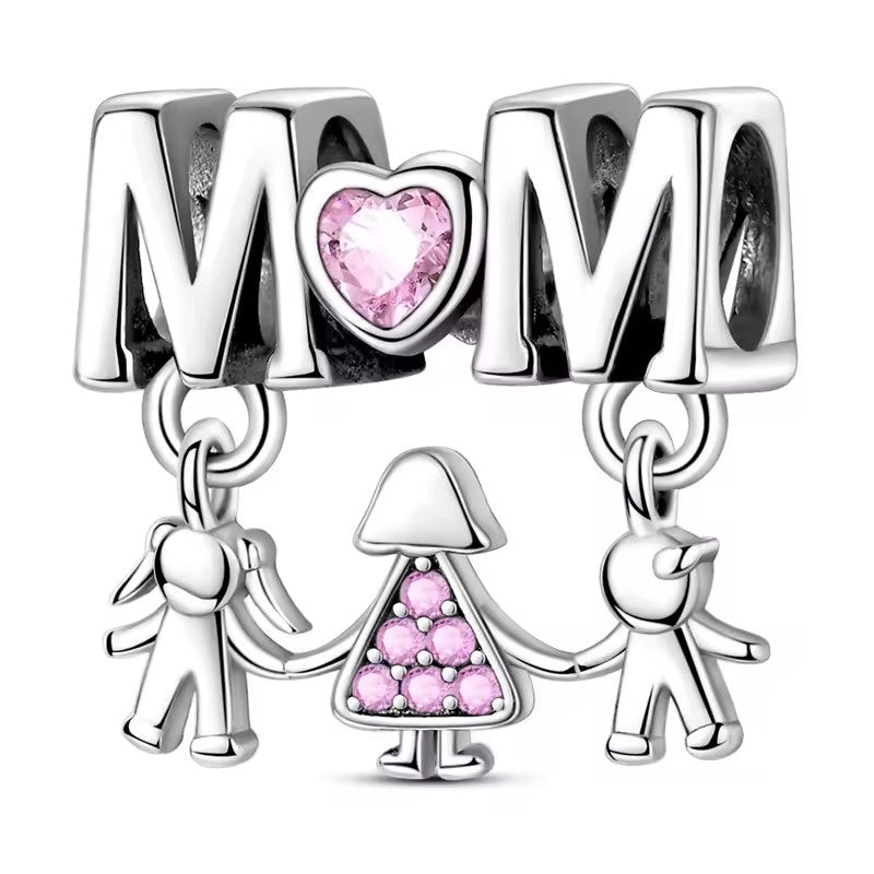 Mom and Children Charm