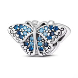 Blue Filigree Butterfly Charm