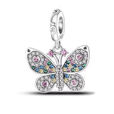 Floral Butterfly Dangle Charm