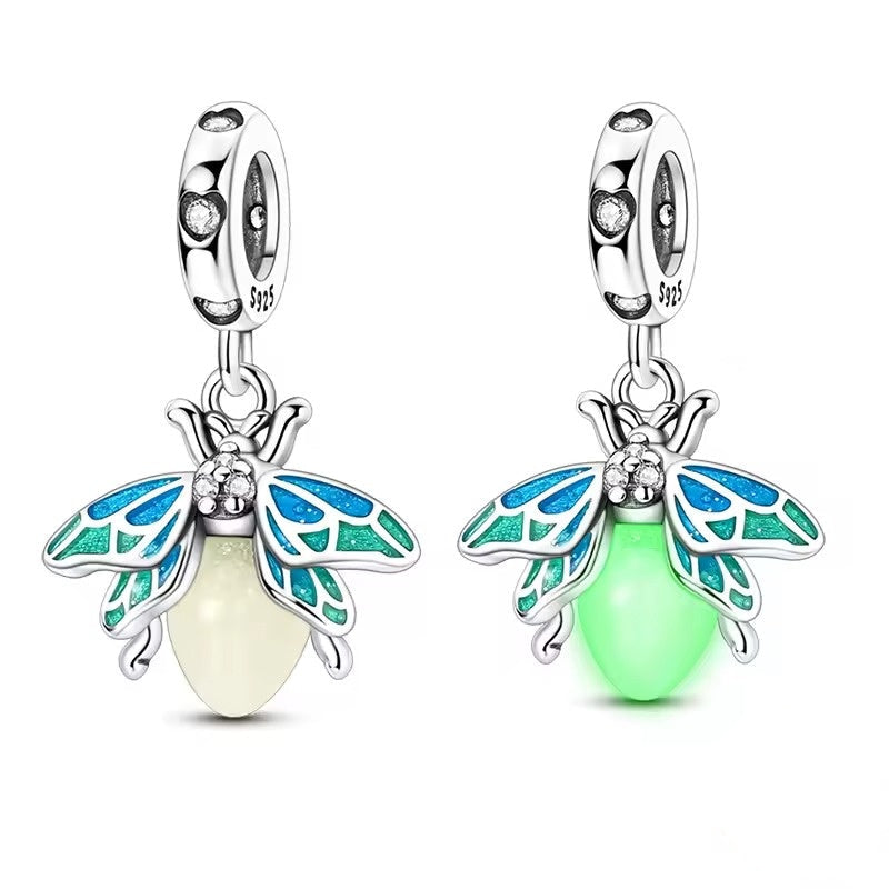 Green Firefly Dangle Charm