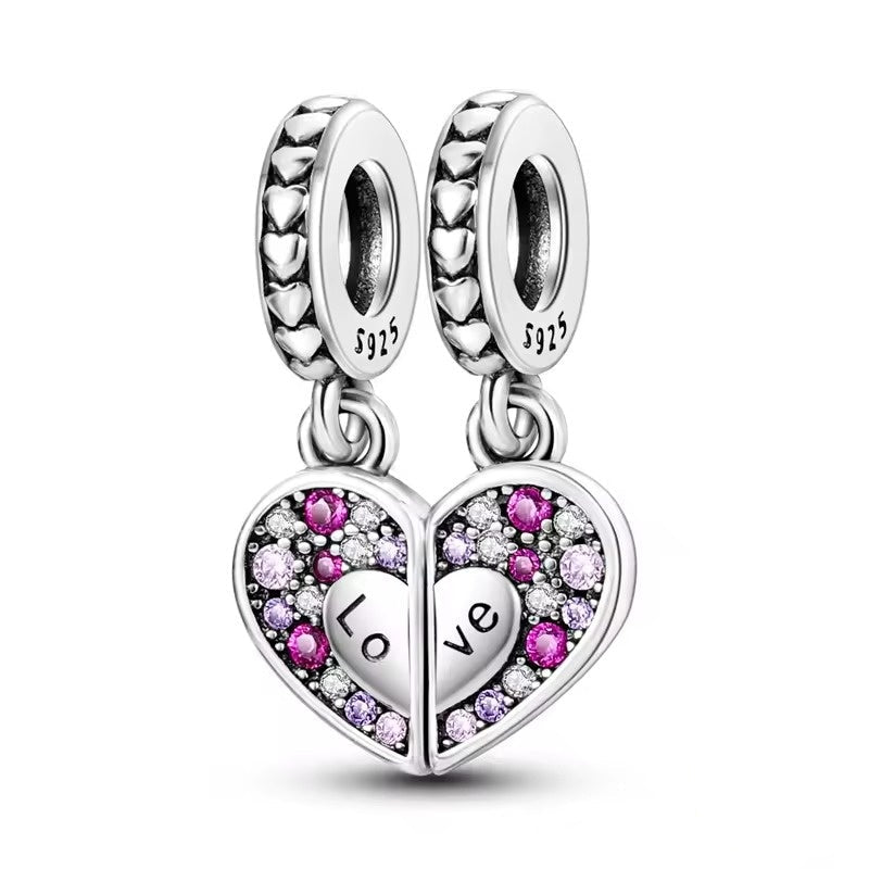 Split Love Heart Charm