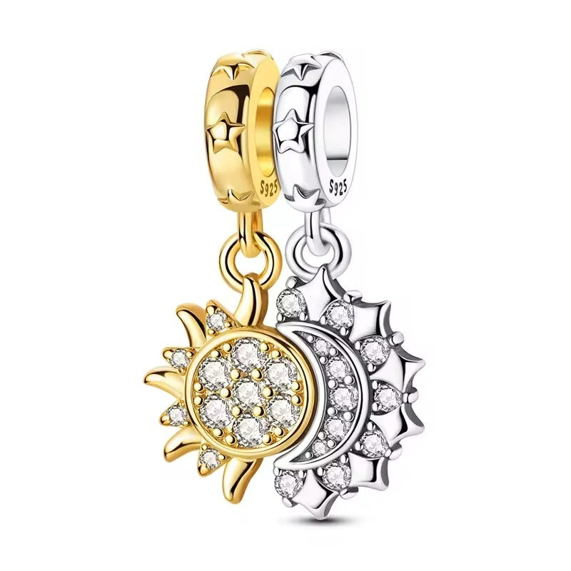 Sun and Moon Dangle Charm