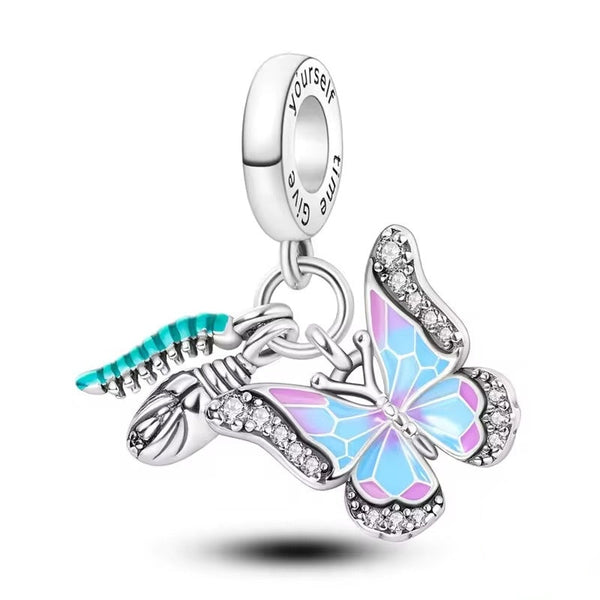 Butterfly and Dragonfly Dangle Charm