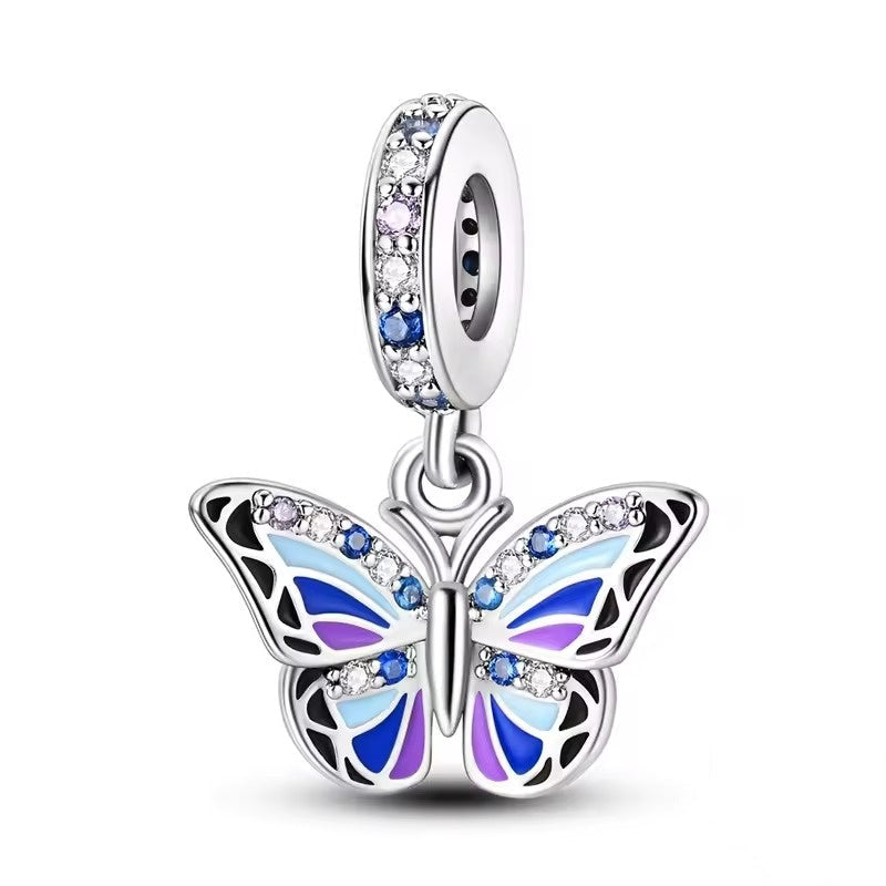 Purple and Blue Butterfly Charm