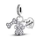 Best Friend Paw and Bone Charm