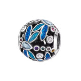 Blue Leaf Bead Charm