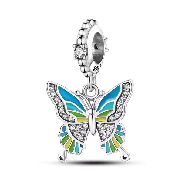 Blue and Green Butterfly Charm