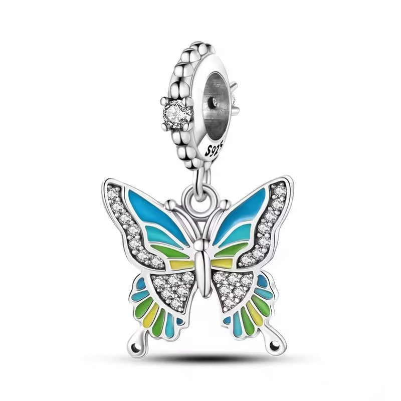 Blue and Green Butterfly Charm