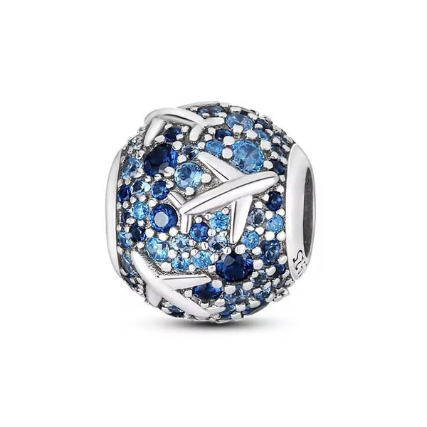 Blue Stars Bead Charm