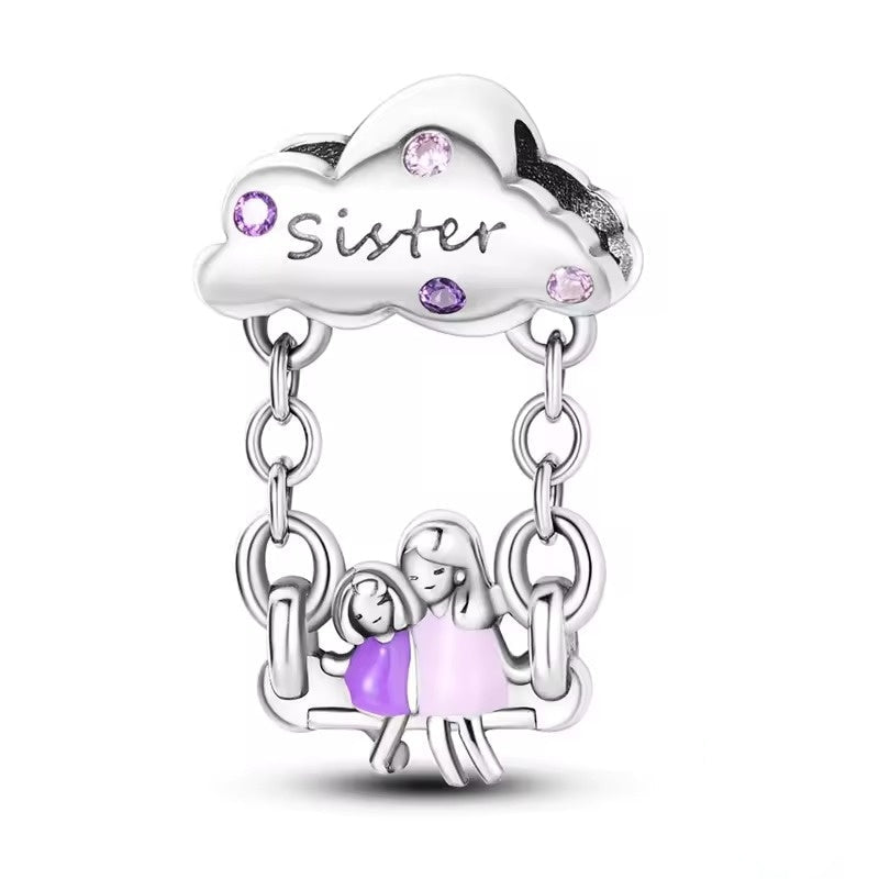Sisters Holding Hands Charm