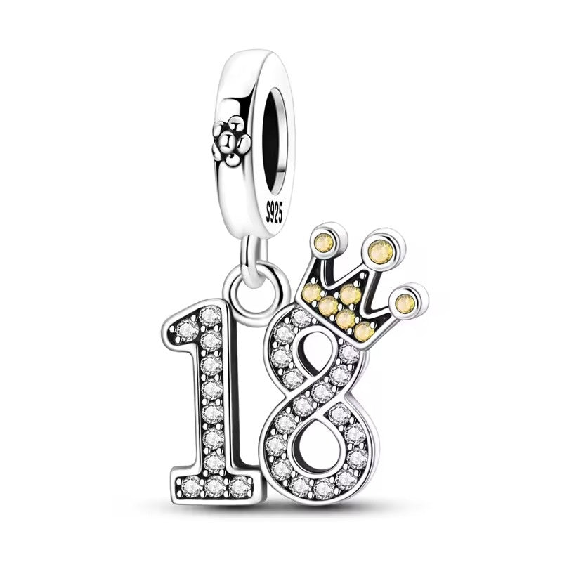 Crowned 18 Birthday Charm