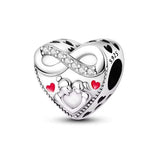 Infinity Love Heart Bead Charm