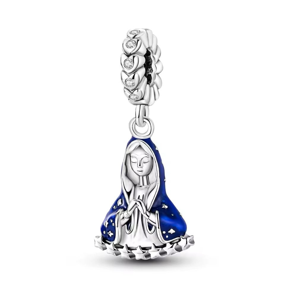 Blue Virgin Mary Dangle Charm