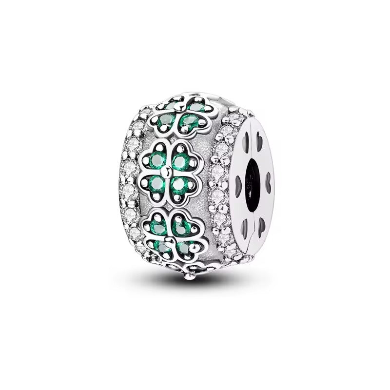 Green Clover Spacer Charm