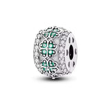 Green Clover Spacer Charm
