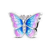 Blue and Pink Butterfly Bead Charm