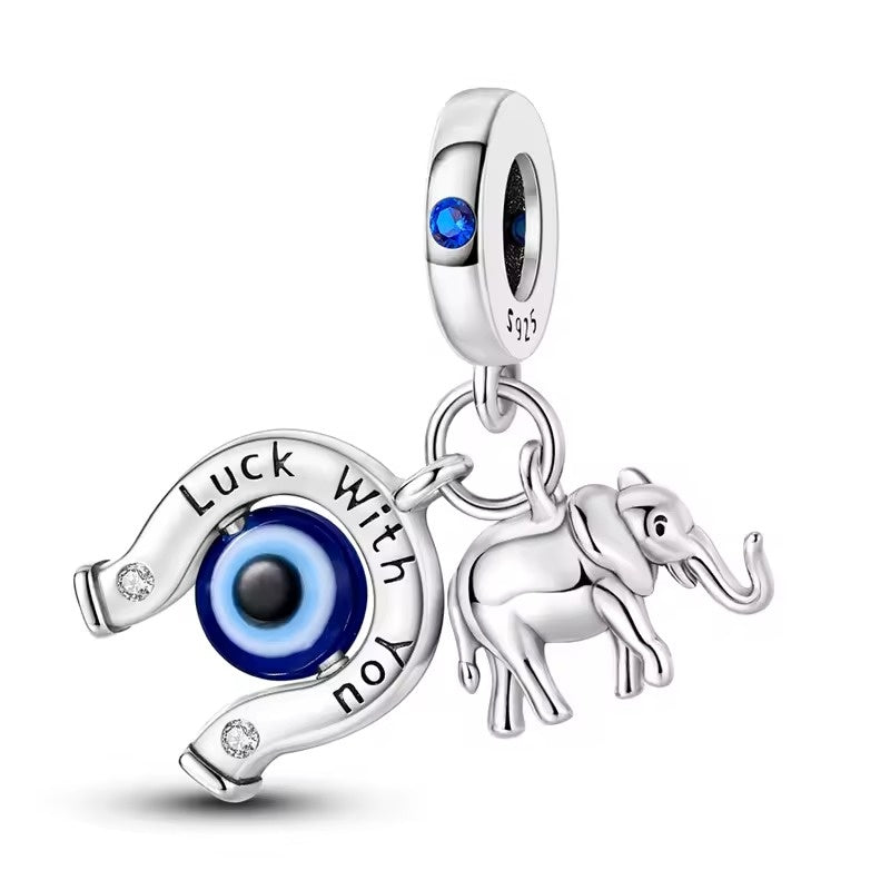 Lucky Eye and Elephant Charm