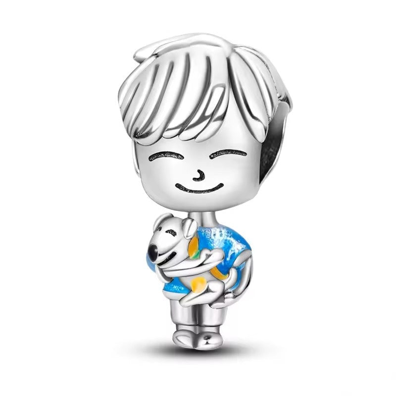 Boy Holding Globe Charm