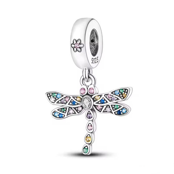 Colorful Dragonfly Charm