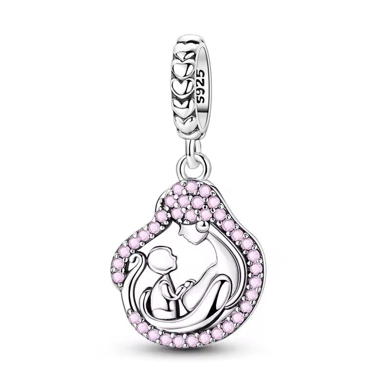 Mother and Baby Teardrop Charm
