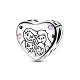 Family Heart Portrait Charm