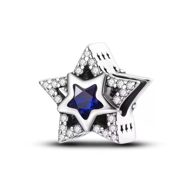Blue Star Bead Charm