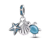 Seashell Starfish and Turtle Charm