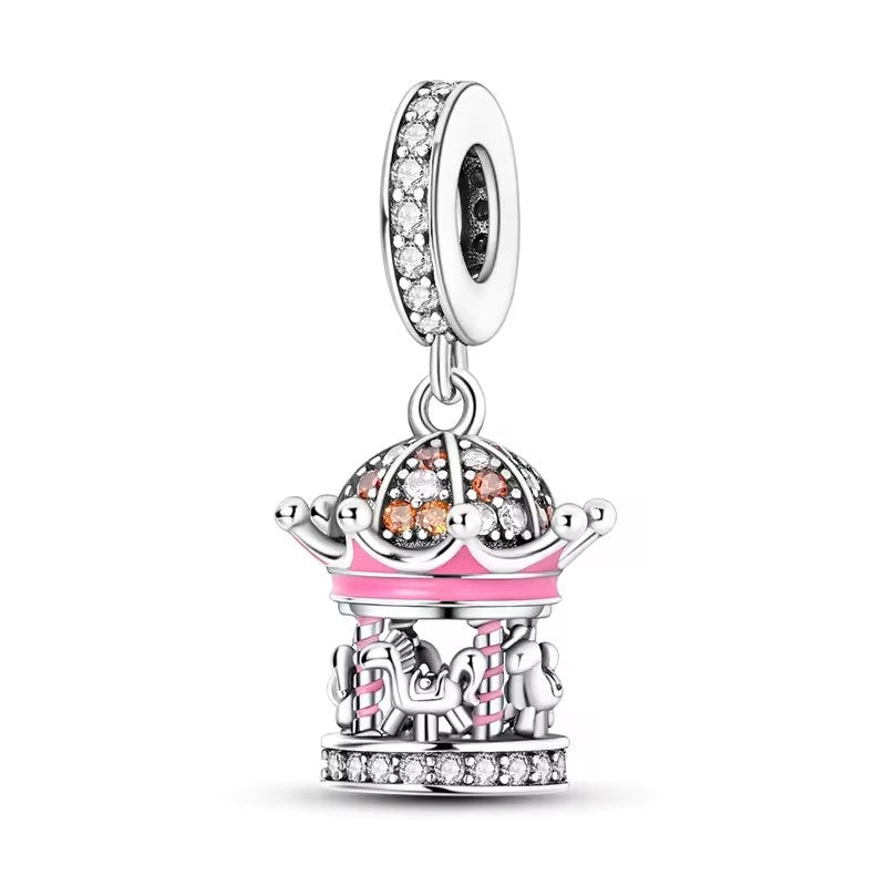 Pink Carousel Dangle Charm