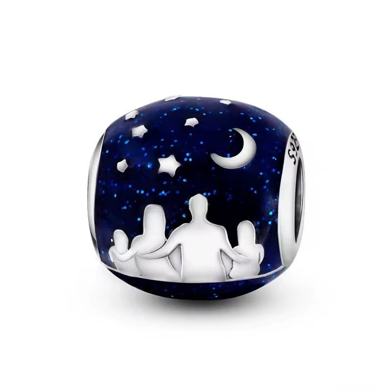 Family under Starry Sky Bead Charm