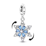 Blue Spinning Compass Charm