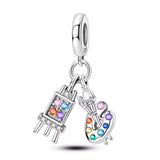 Artist Palette and Easel Charm