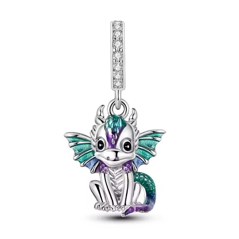 Purple Baby Dragon Charm