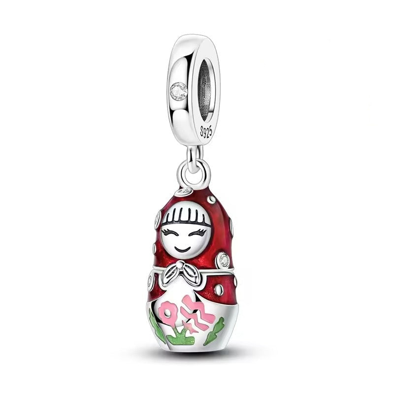 Red Opening Nesting Doll Charm