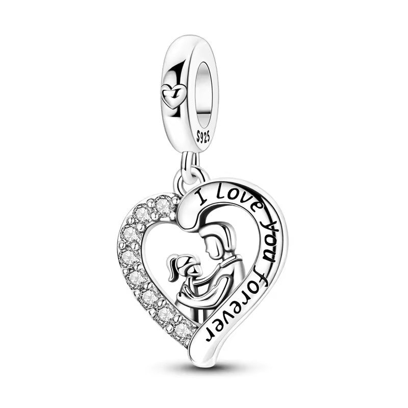 Love Forever Couple Heart Charm