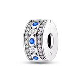 Blue Crystal Spacer Charm