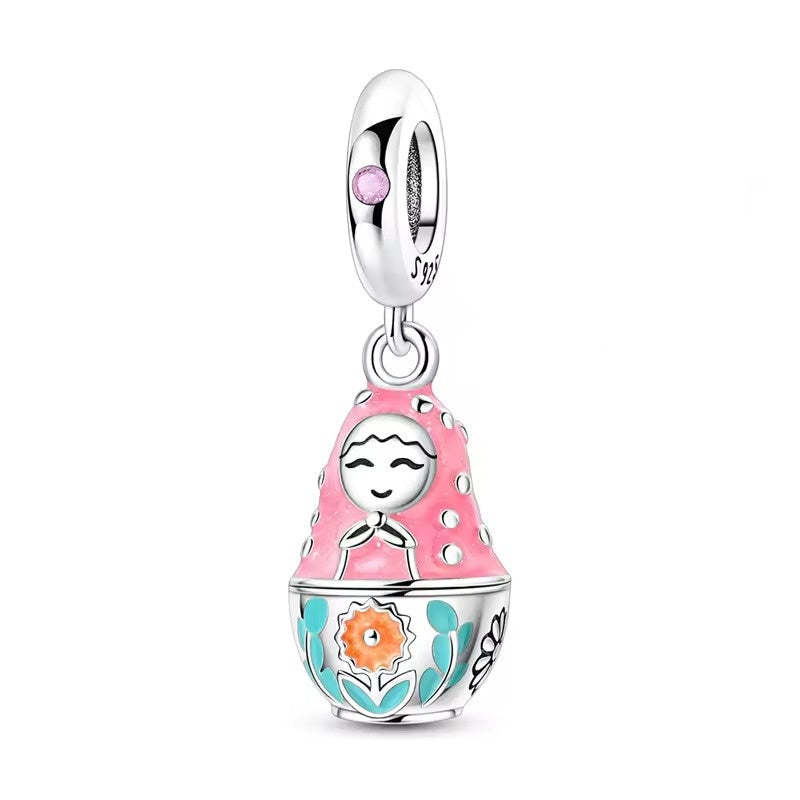 Pink Opening Nesting Doll Charm