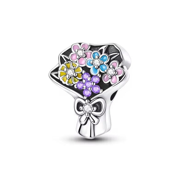 Colorful Flower Bouquet Charm
